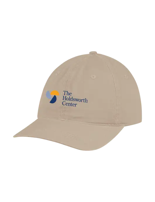 Garment Washed Unstructured Twill Tan Cap w/Holdsworth Center Logo