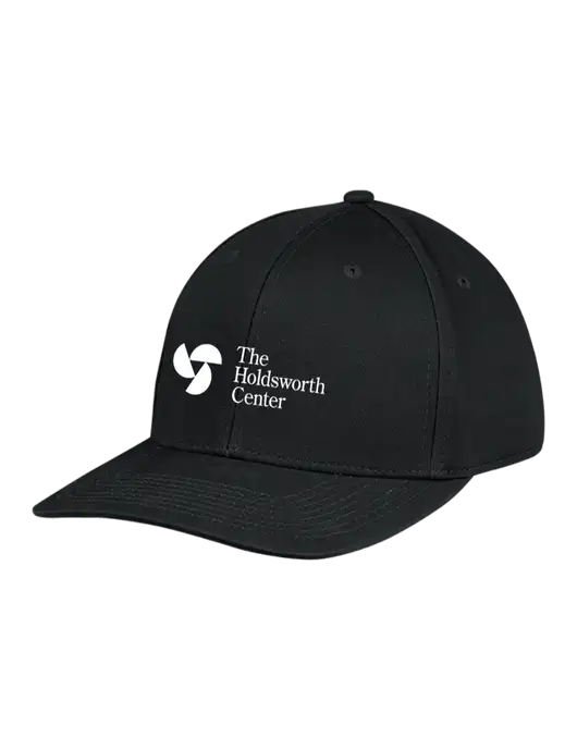 Premium Modern Structured Twill Black Snapback Cap w/Holdsworth Center Logo