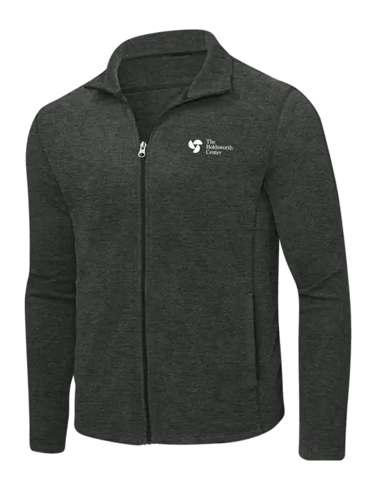 Charcoal Heather Microfleece Full-Zip Jacket w/Holdsworth Center Logo