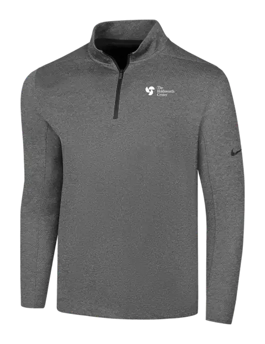 NIKE Dark Grey Heather Dry 1/2 Zip Cover-Up w/Holdsworth Center Logo
