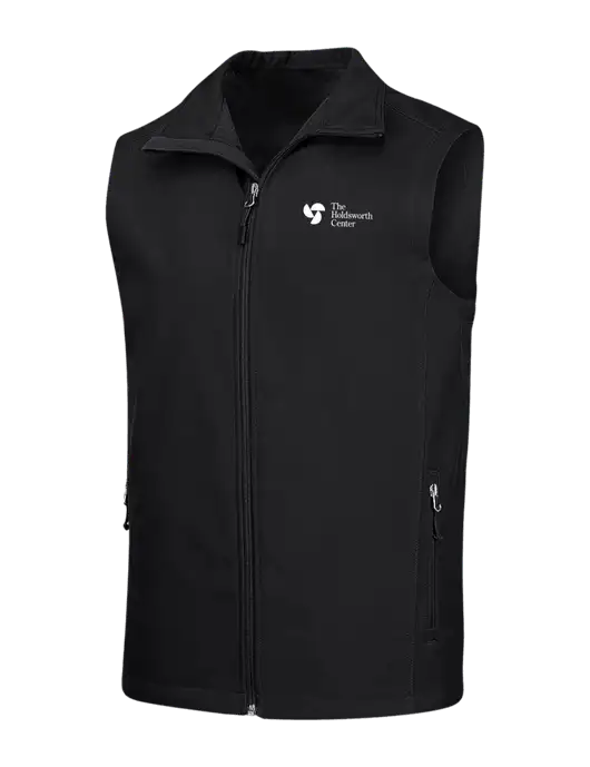 Black Core Soft Shell Vest w/Holdsworth Center Logo