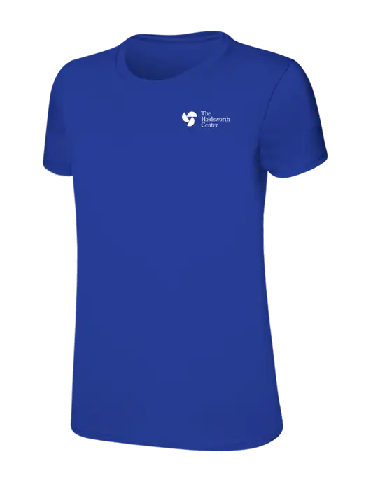 Womens Ring Spun Royal 4.5 oz T-Shirt w/Holdsworth Center Logo