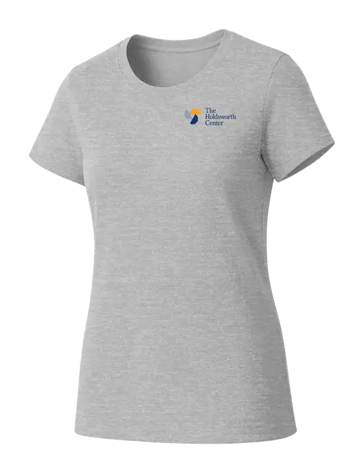 Womens Seriously Soft Light Heathered Grey T-Shirt w/Holdsworth Center Logo