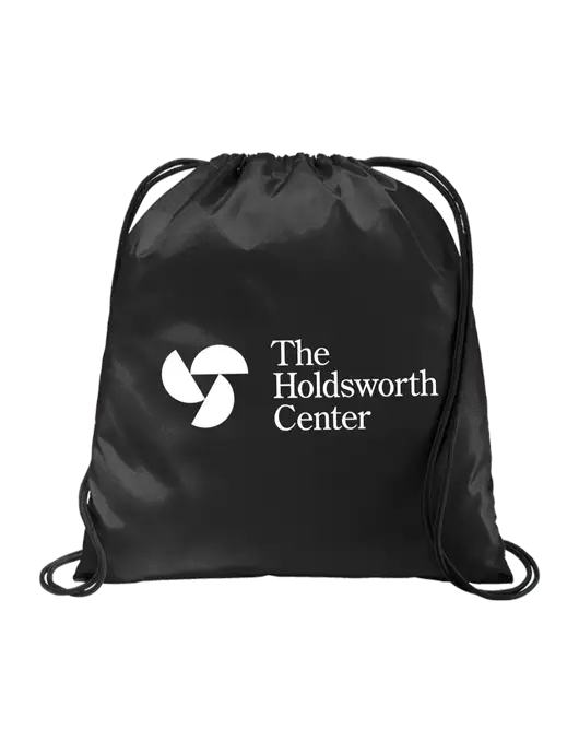 Drawstring  Black Cinch Pack w/Holdsworth Center Logo