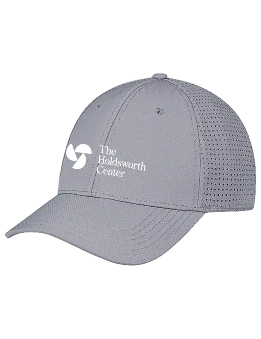 Grey Performance Stretchable Cap Hook & Loop w/Holdsworth Center Logo