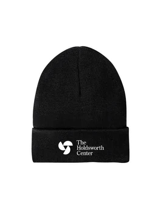 Recycled Black Beanie w/Holdsworth Center Logo