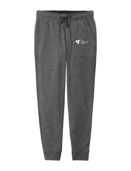 Womens Posicharge Tri-blend Wicking Dark Grey Heather Triad Solid Fleece Jogger w/Holdsworth Center Logo