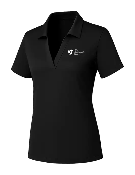 Womens Black PosiCharge RacerMesh Polo w/Holdsworth Center Logo
