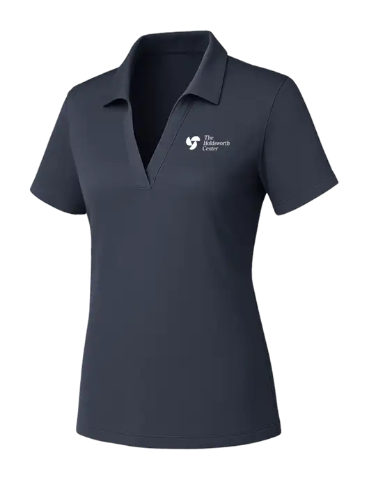 Womens Dark Grey PosiCharge RacerMesh Polo w/Holdsworth Center Logo