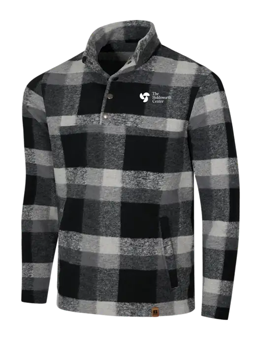 Russell Outdoors Black/White Plaid Basin Snap Pullover w/Holdsworth Center Logo