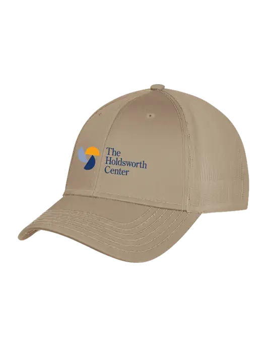 Khaki Mesh Trucker Cap Snap Back w/Holdsworth Center Logo