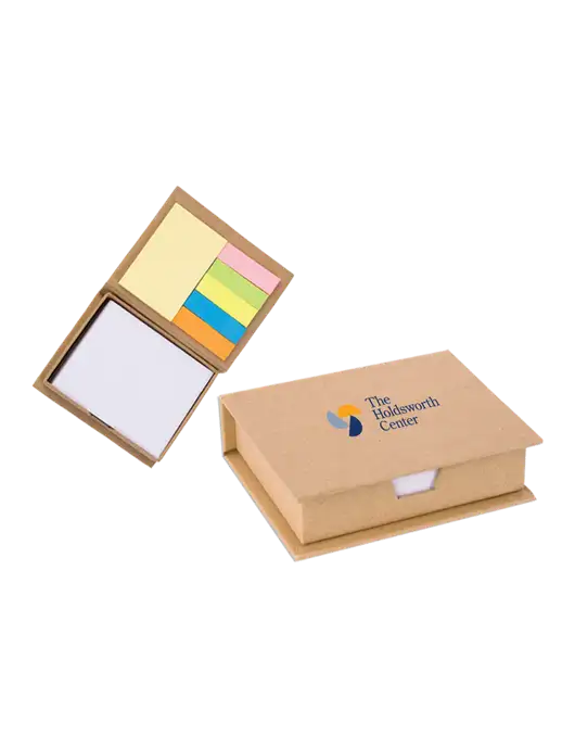 Eco-Recycled Sticky Note Memo Case, 4.56 x 3.75 w/Holdsworth Center Logo