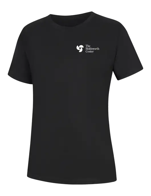 Womens Black Core Blend Tee w/Holdsworth Center Logo