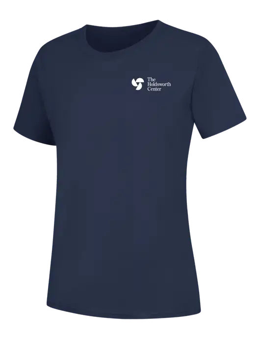 Womens Navy Core Blend Tee w/Holdsworth Center Logo