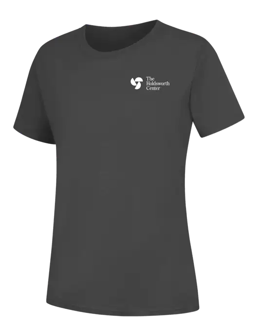 Womens Charcoal Core Blend Tee w/Holdsworth Center Logo