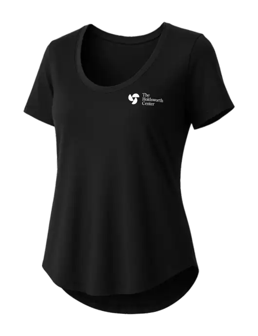 Mercer+Mettle Womens Black Stretch Jersey Relaxed Scoop w/Holdsworth Center Logo