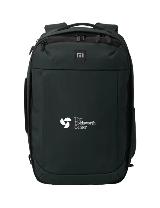 TravisMathew Black Convertible Backpack w/Holdsworth Center Logo