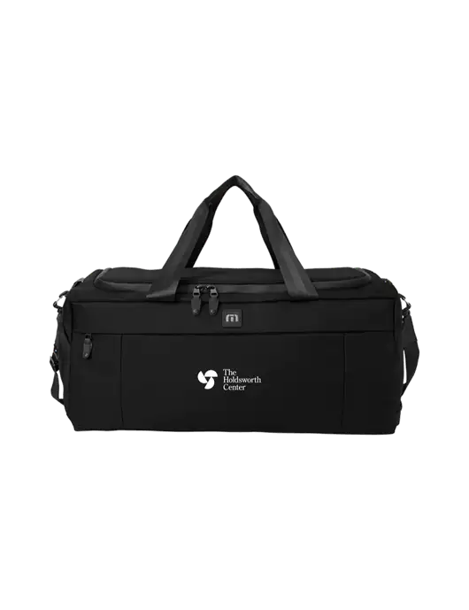 TravisMathew Black Duration Duffel w/Holdsworth Center Logo