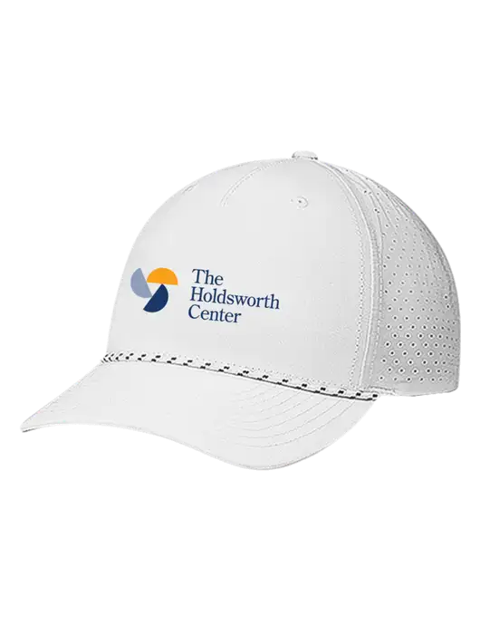 Richardson Laser Perf Performance White/White-Black Rope Cap w/Holdsworth Center Logo