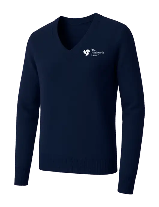 Brooks Brothers Womens Navy Washable Merino V-Neck Sweater w/Holdsworth Center Logo