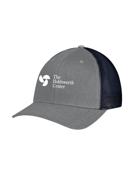 Richardson Adjustable Snapback Original 112 Trucker Cap Heather Grey w/Navy Mesh w/Holdsworth Center Logo