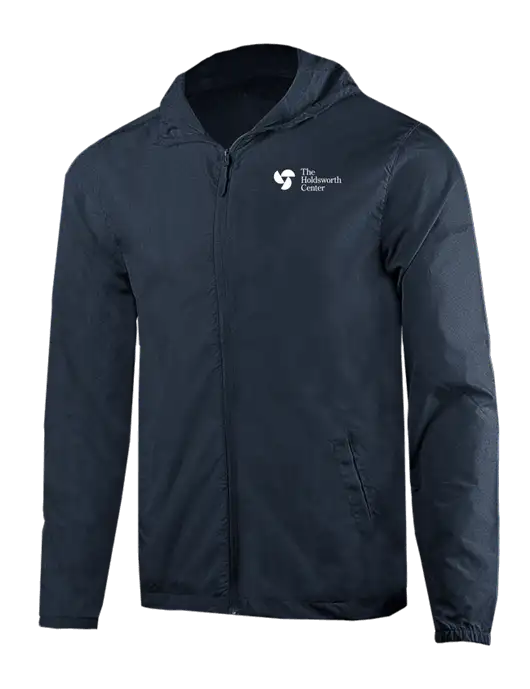 Rainy Day Ultra Lightweight Navy Windbreaker Full-Zip Jacket w/Holdsworth Center Logo