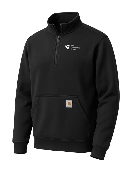 Carhartt Black Midweight 1/4-Zip Mock Neck Sweatshirt w/Holdsworth Center Logo