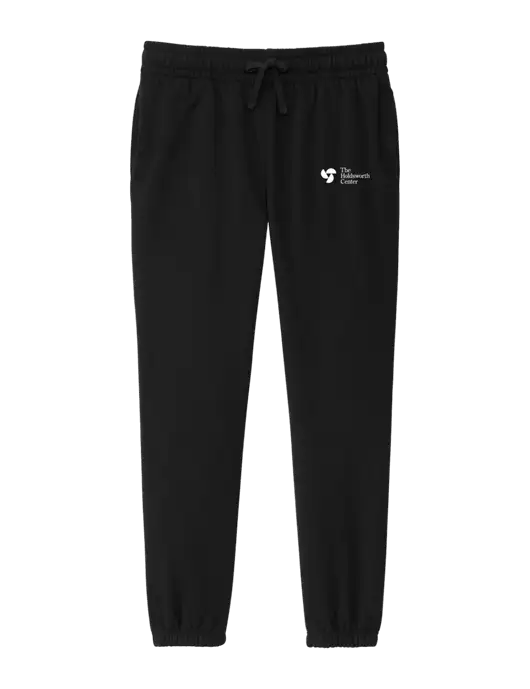 District Womens Black Fleece Sweatpants w/Holdsworth Center Logo