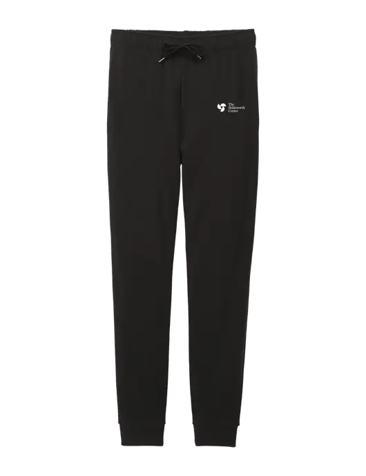 District Womens Black Mid-Rise Fleece Jogger w/Holdsworth Center Logo