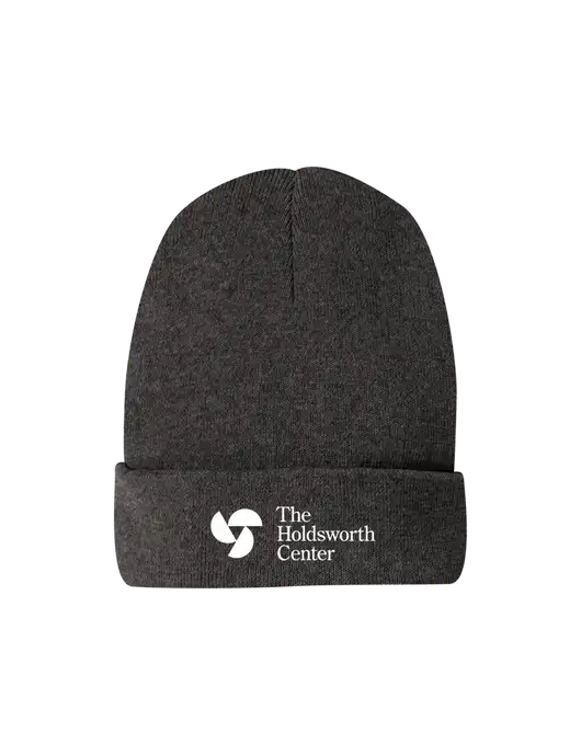Recycled Charcoal Heather Beanie w/Holdsworth Center Logo