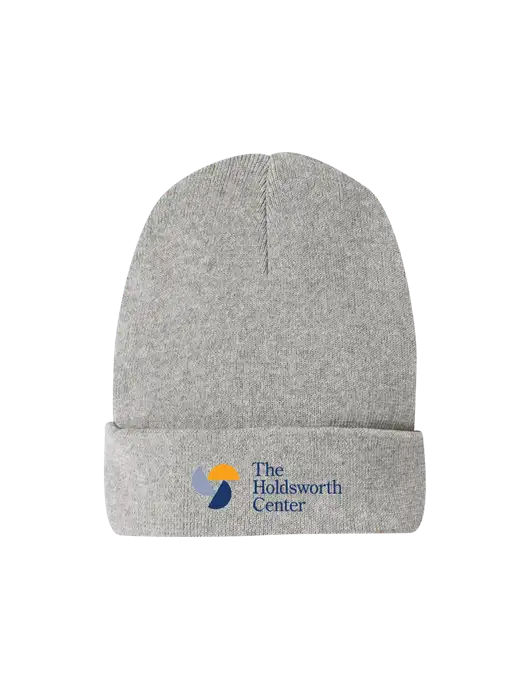 Recycled Light Heather Grey Beanie w/Holdsworth Center Logo