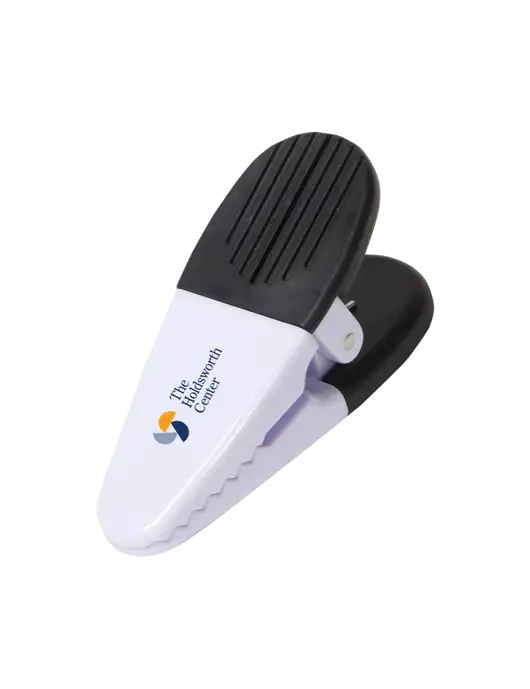 Magnetic White Power Clip w/Holdsworth Center Logo