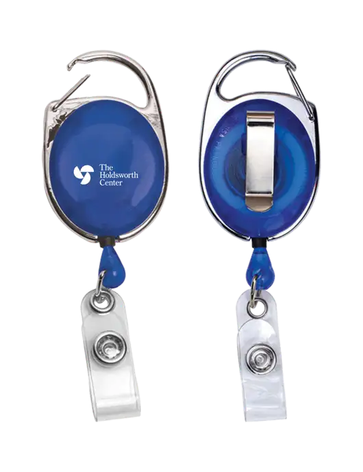 Royal Carabiner Style Badge Reel and Badge Holder w/Holdsworth Center Logo