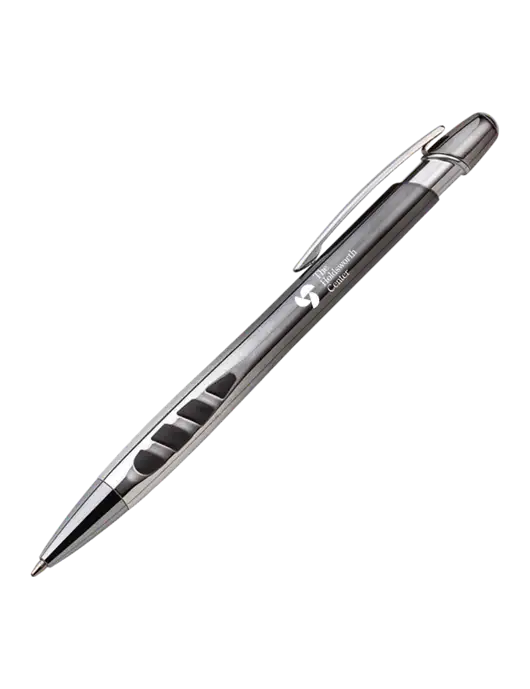 Zenith Gunmetal Ballpoint Pen - Blue ink w/Holdsworth Center Logo