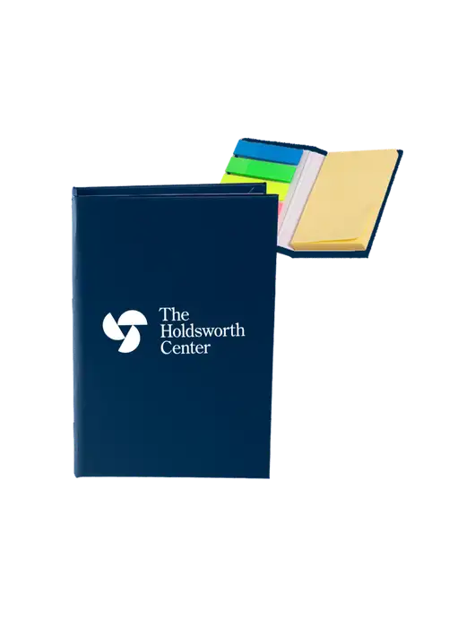 Navy Micro Sticky Note Pad, 2 x 3.25 w/Holdsworth Center Logo