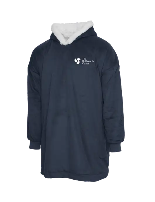 Wearable Lodge Navy Blanket w/Holdsworth Center Logo