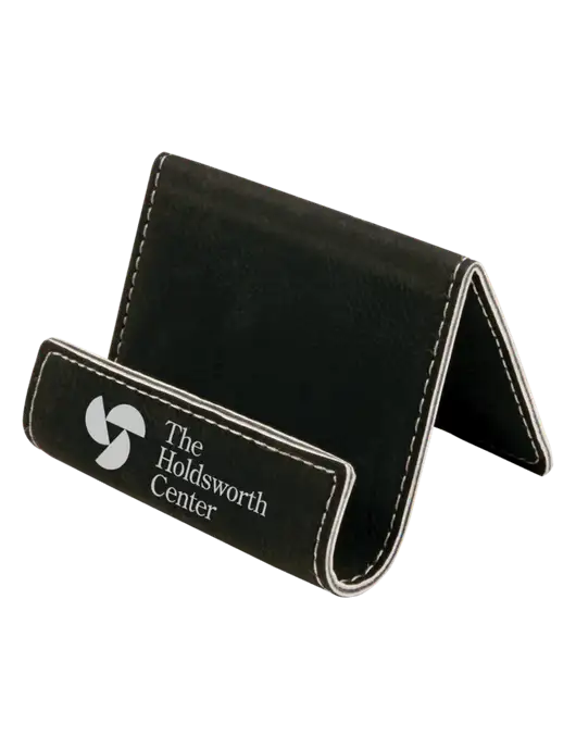 Black Leatherette Card & Phone Holder w/Holdsworth Center Logo