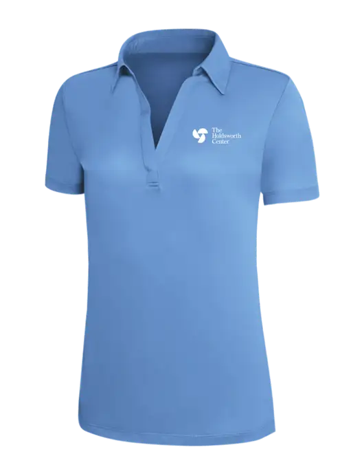 Carolina Blue Silk Touch Womens Performance Polo w/Holdsworth Center Logo