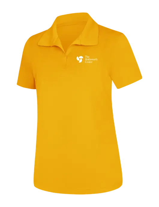 Womens Yellow Gold Micropique Sport-Wick Polo
 w/Holdsworth Center Logo