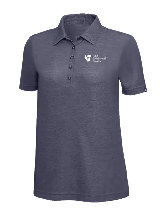 TravisMathew Navy Heather Womens Oceanside Polo w/Holdsworth Center Logo