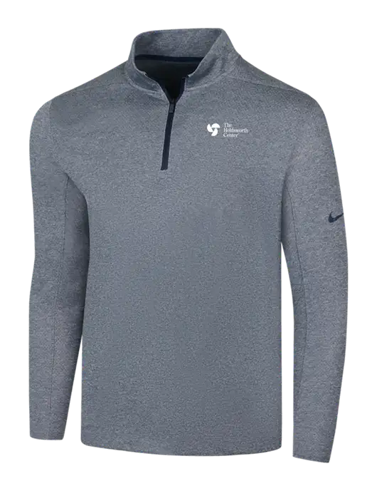 NIKE Navy Heather Dry 1/2 Zip Cover-Up w/Holdsworth Center Logo