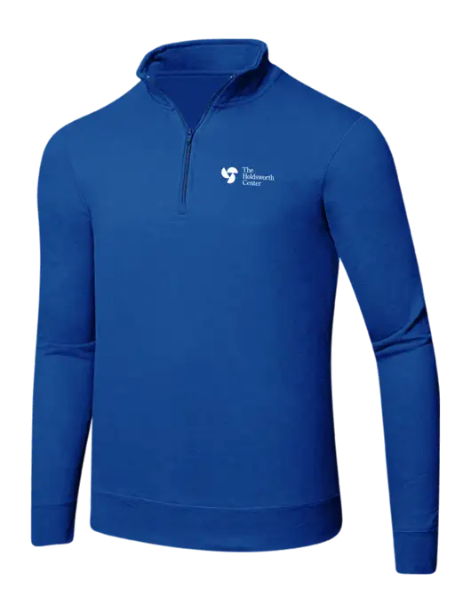 True Royal 8.5 oz Ring Spun 1/4 Zip Pullover Sweatshirt w/Holdsworth Center Logo