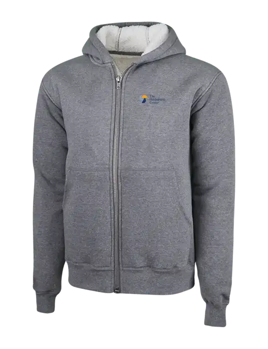 Cornerstone Grey Heather Heavyweight Sherpa Lined Hooded Fleece Jacket w/Holdsworth Center Logo