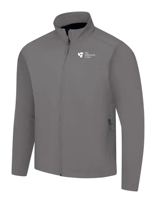 Medium Grey Core Soft Shell Jacket w/Holdsworth Center Logo