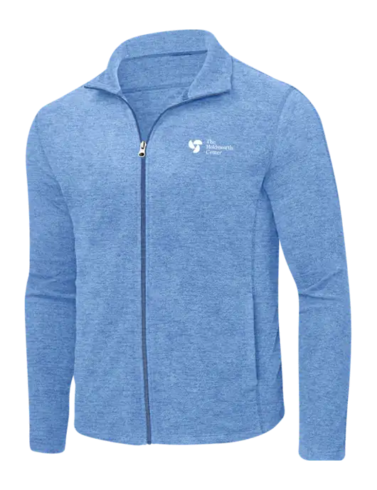 Light Royal Heather Microfleece Full-Zip Jacket w/Holdsworth Center Logo