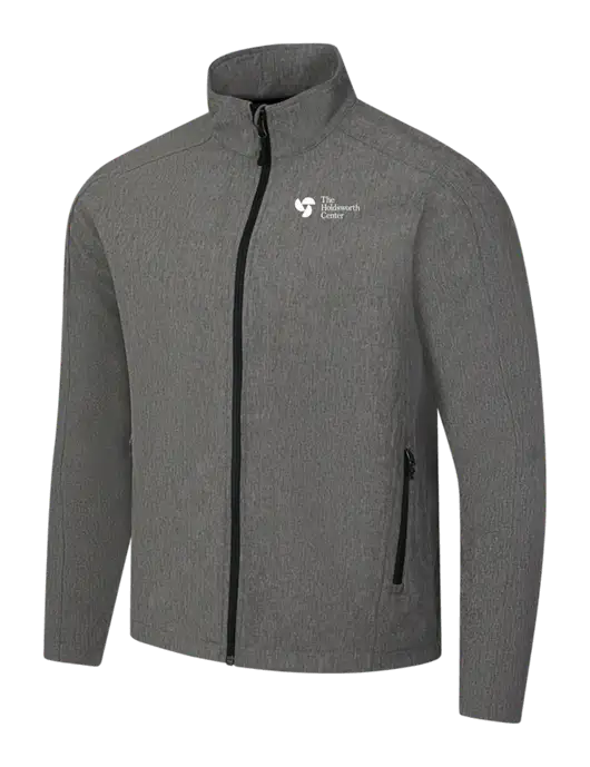 Medium Grey Heather Core Soft Shell Jacket w/Holdsworth Center Logo