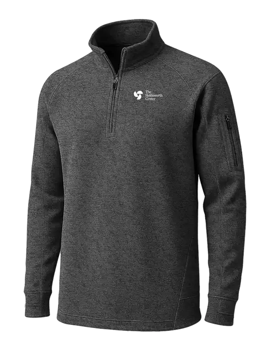Graphite Heather Tech Fleece 1/4 Zip Pullover w/Holdsworth Center Logo