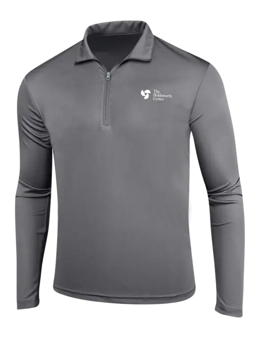 Medium Grey PosiCharge Competitor 1/4 Zip Pullover w/Holdsworth Center Logo