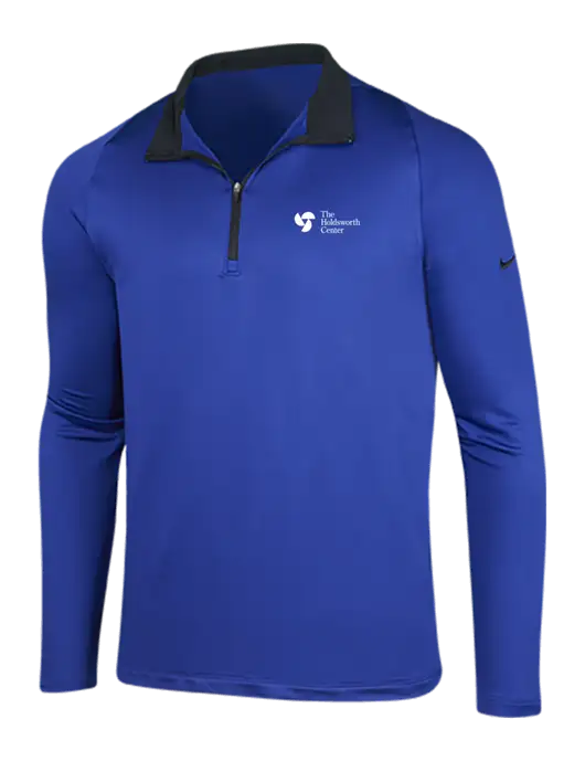 NIKE Deep Royal/Black Dry-Fit Stretch 1/2 Zip Cover-Up w/Holdsworth Center Logo