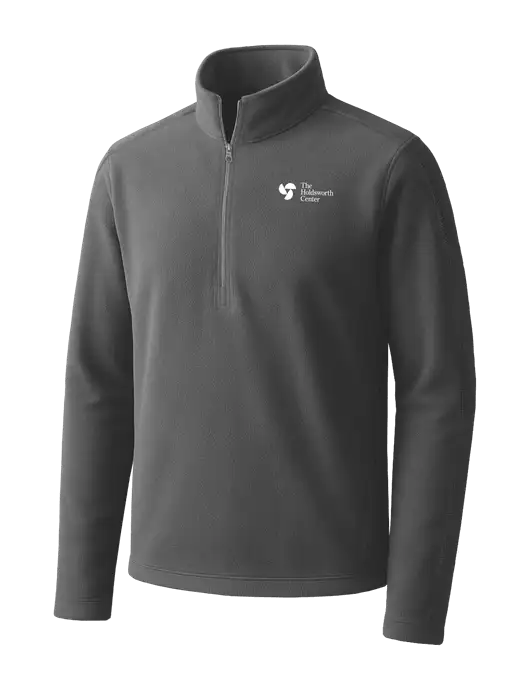Medium Grey Microfleece 1/2 Zip Pullover w/Holdsworth Center Logo